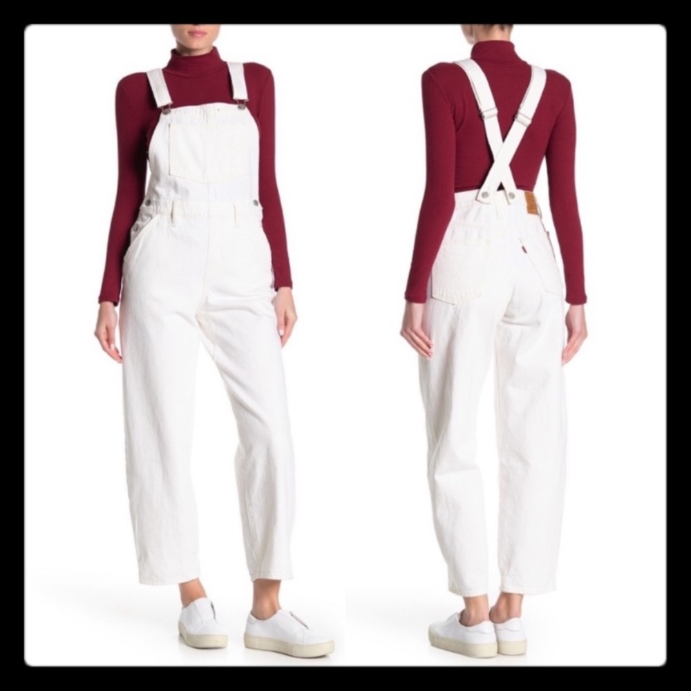 Levi’s Baggy Overall Relaxed Fit Denim White XS
